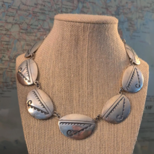 Rare Hopi Silver Harry Sakyesva Choker Art Deco Style Necklace